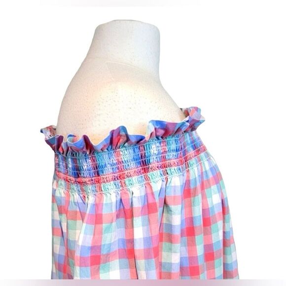 EUC KATE SPADE NEW YORK Plaid Print Midi Length Off the Shoulder Tent Dress - Picture 5 of 15